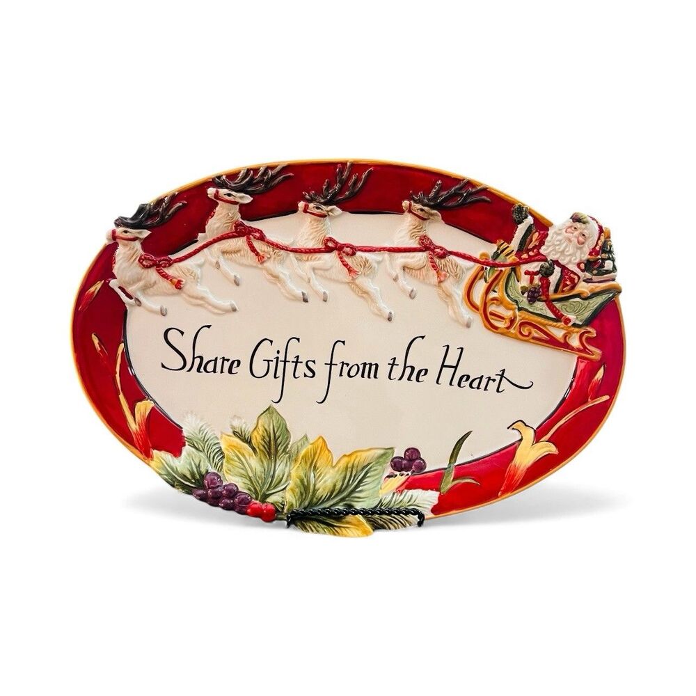 New in Box - Fitz and Floyd Regal Holiday 13" Cookie Platter